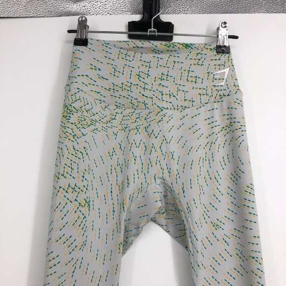 NWOT Gymshark training leggings light grey green and yellow flecked women’s SP - Picture 6 of 16
